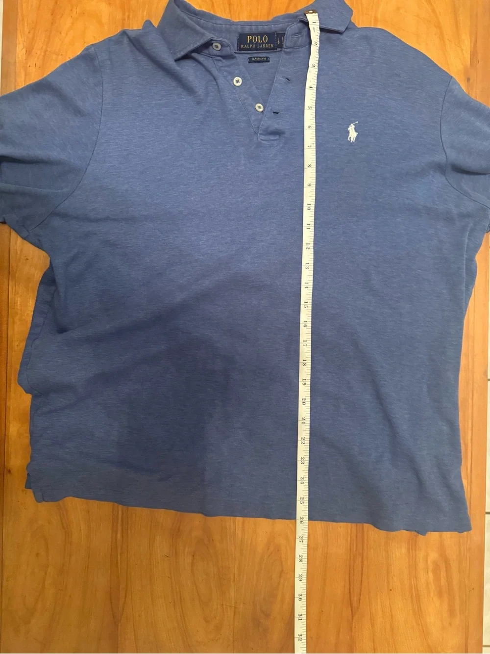 Polo Ralph Lauren Heathered Blue Men’s Large soft collar soft touch polo